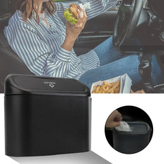 1L Car Interior Storage Case Trash Bin Push Can Mini Tray Dustbin Garbage Box Door Seat Clip Stand Holder Automotive Accessories