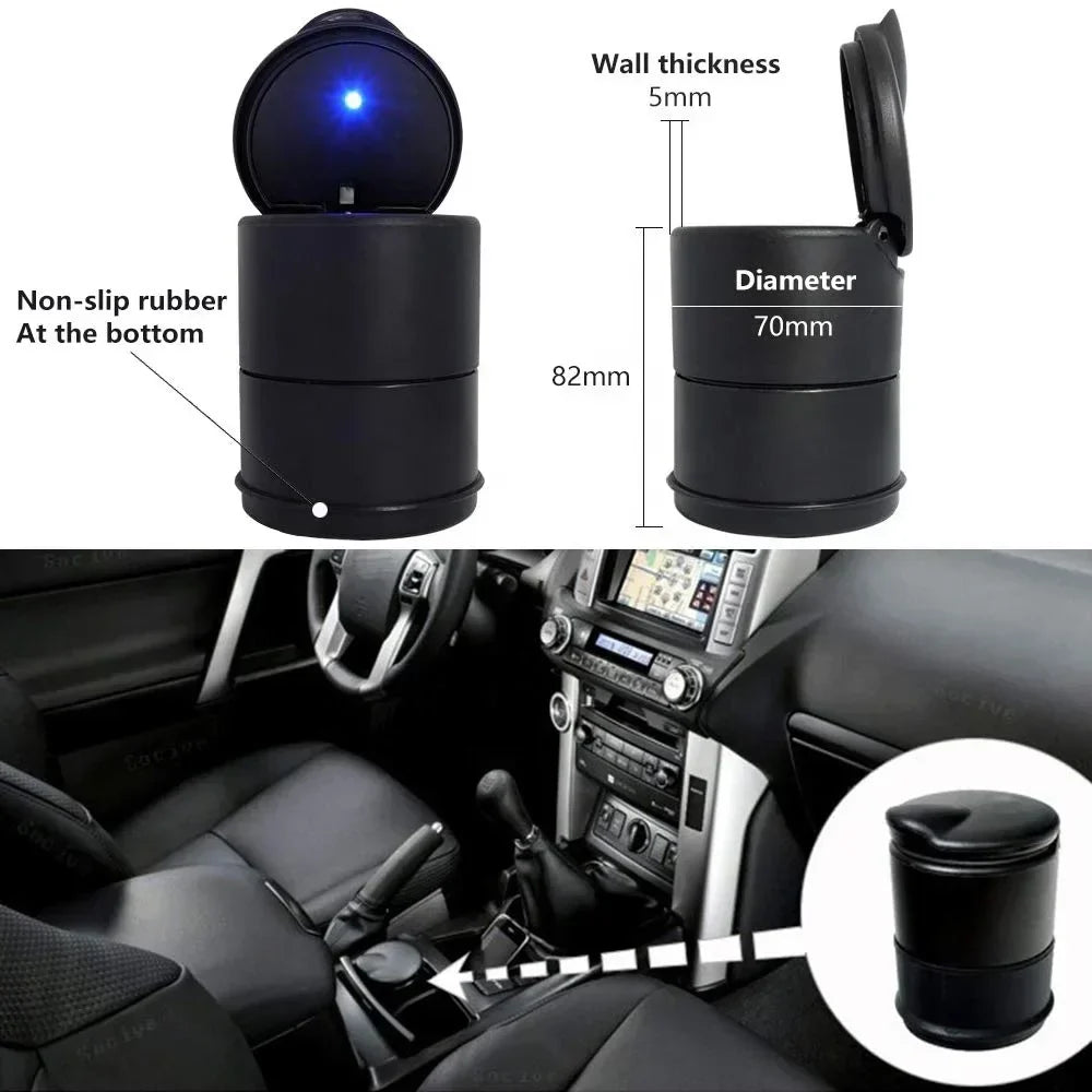 Portable Car LED Ashtray Universal Auto Ashtray Cigarette Ash Holders Cup Car Interior Decor Auto Accessories Interior