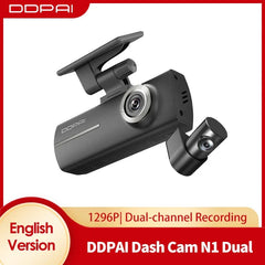 DDPAI Dash Cam  N1 Dual Front & Rear Recording NightVIS 1296P Dash Cam Recorder