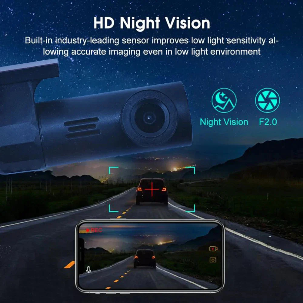 HD USB power logger APP control smart car Wifi DVR Dash camera night vision video recorder HD1080P USB connection power supply