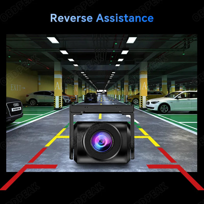 FHD 1920x1080P Car Rear View Camera Waterproof 2.5MM Jack Back Reverse Camera Parking Assistance for DVR Dashcam T30 K50