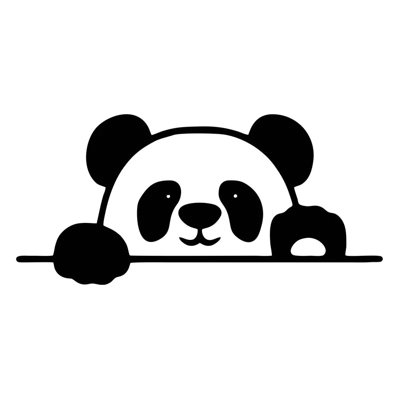 BLKUOPAR Peeking Panda Car Stickers Vinyl ATV Creative Decal Cute Occlusion Scratch Refrigerator Air Conditioner Car Accessories